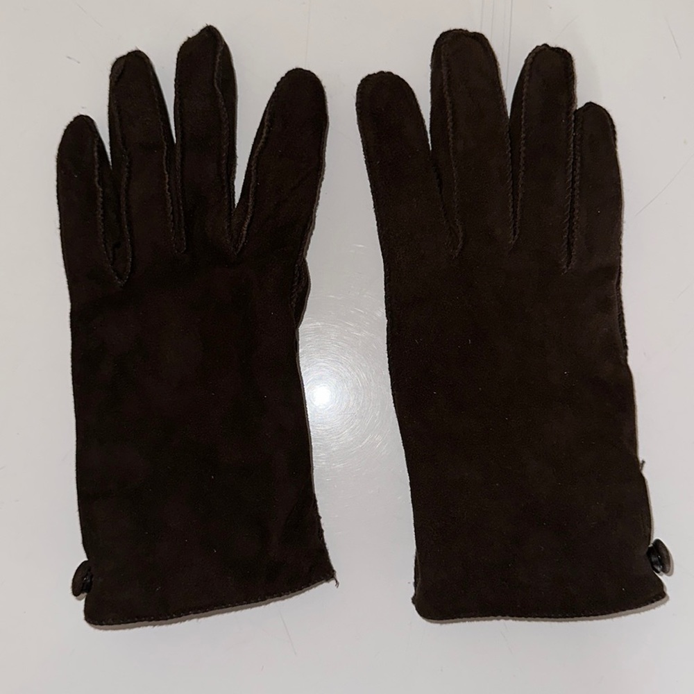 Brown suede Lauren by Ralph Lauren gloves